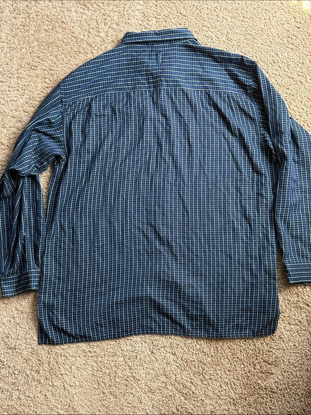 EUC Men's The North Face Plaid Black/Blue Long Sleeve Button Down Shirt Size XXL